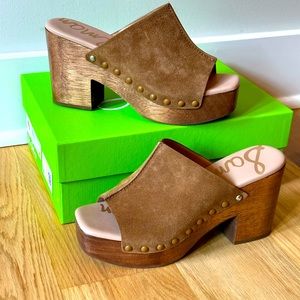 Sam Edelman Josselyn heeled mule. Color: Whiskey suede. Size:7